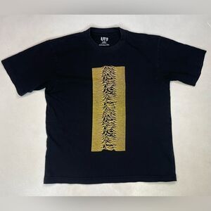 Uniqlo Peter Saville Remix Joy Division Unknown Pleasures T-shirt Women XS Black